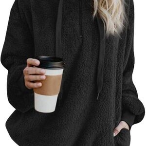 Black Oversized Long Sleeve Sweatshirt
